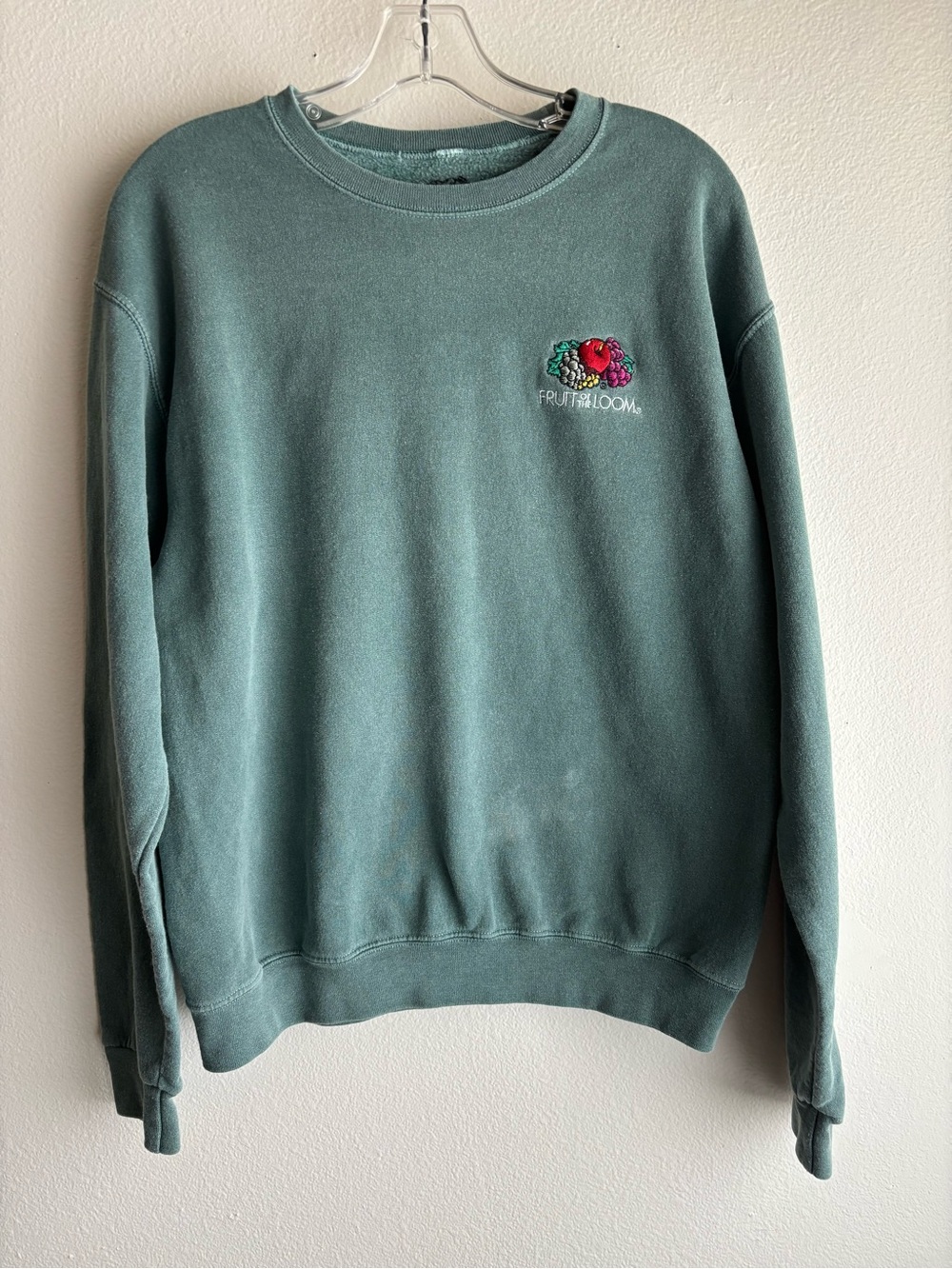 Rare Fruit Of The Loom Crewneck Sweater w/ Embroidered Fruit of the Loom Logo